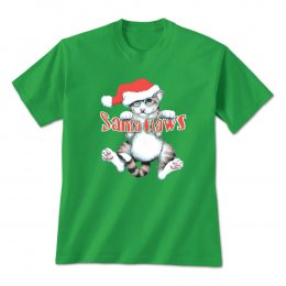 Irish Green Santa Claws T-Shirts 