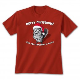 Red Christmas Excuse Me Squirrel T-Shirts 
