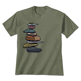 Heather Military Green Balanced Life T-Shirts 