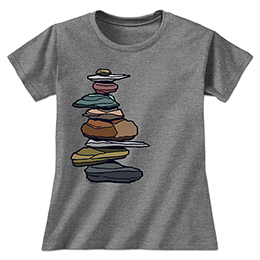 Graphite Heather Balanced Life Ladies T-Shirts 