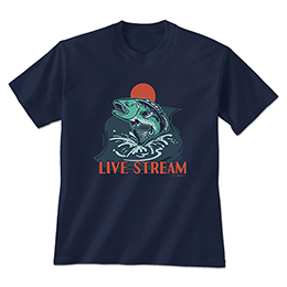 Navy Live Stream T-Shirts 