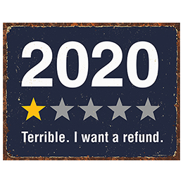 NA 2020 Review Refund Tin Sign 