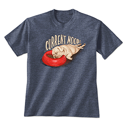 Heather Navy Current Mood Dog: Ruff Day T-Shirts 