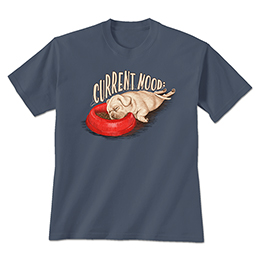 Steel Blue Current Mood Dog: Ruff Day T-Shirts 