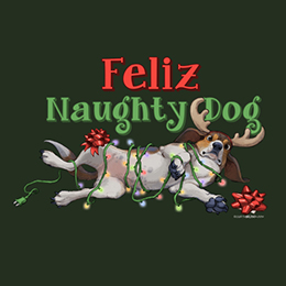 Forest Green Feliz Naughty Dog T-Shirt 