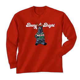 Red Beary and Bright Long Sleeve Tees 