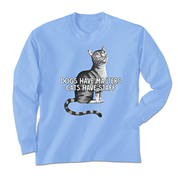 Carolina Blue Cats Have Staff Long Sleeve Tees 