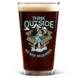 Clear Think Outside - Wild Pint Glass - Color Printed 