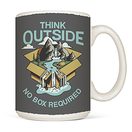 White Think Outside - Wild Coffee Mugs 