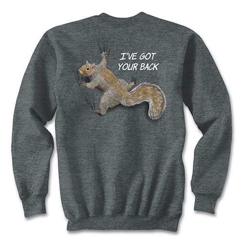 I've Got Your Back - Squirrel Dark Heather Sweatshirt | Earth Sun Moon