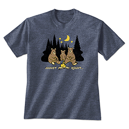 Heather Navy Juuust Right - Campfire T-Shirt 