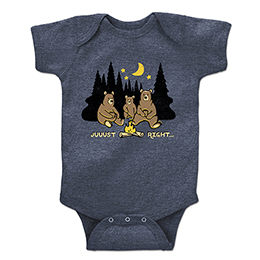 Heather Navy Juuust Right - Campfire T-Shirt 