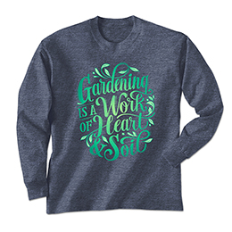 Heather Navy Heart and Soil Long Sleeve Tees 