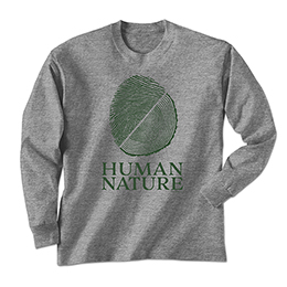 Graphite Heather Human Nature Long Sleeve Tees 