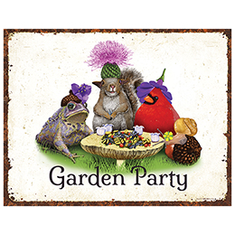 NA Garden Party Tin Sign 