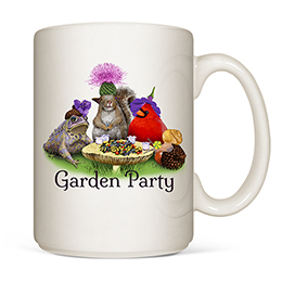 White Garden Party Coffee Mugs 