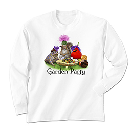 White Garden Party Long Sleeve Tees 