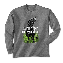 Graphite Heather Smells Like the Weekend Long Sleeve Tees 