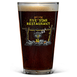 Clear 5 Billion Star Restaurant Pint Glass - Color Printed 