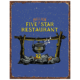 NA 5 Billion Star Restaurant Tin Sign 