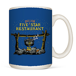 White 5 Billion Star Restaurant Coffee Mugs 