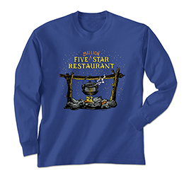 Royal Blue 5 Billion Star Restaurant Long Sleeve Tees 