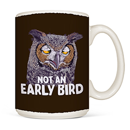 White Not an Early Bird Coffee Mugs 