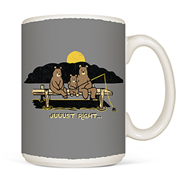 White Juuust Right - Fishing Coffee Mugs 