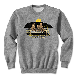 Graphite Heather Juuust Right - Fishing Sweatshirts 