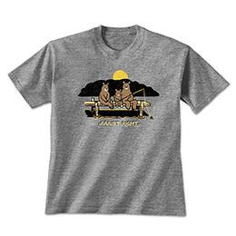 Graphite Heather Juuust Right - Fishing T-Shirts 