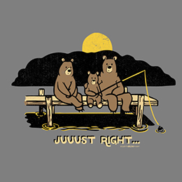 Graphite Heather Juuust Right - Fishing T-Shirt 