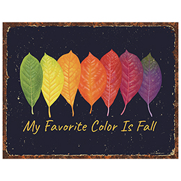 NA My Favorite Color is Fall Tin Sign 