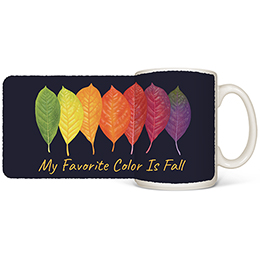 White My Favorite Color is Fall Mugs 