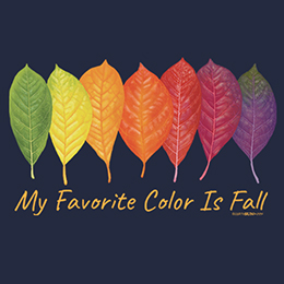 Navy My Favorite Color is Fall T-Shirt 