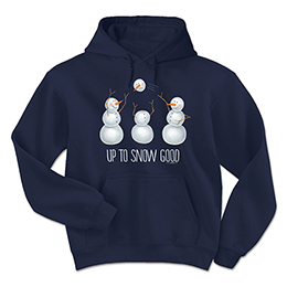 Navy Up to Snow Good Hooded Sweatshirts 