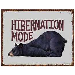 NA Hibernation Mode Tin Sign 