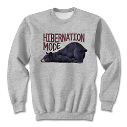 Sports Grey Hibernation Mode Sweatshirts 