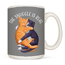 White The Snuggle is Real Mugs 