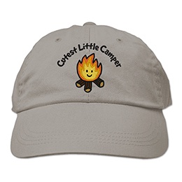 Grey Cutest Little Camper embroidered-hat 