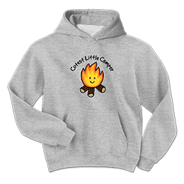 Sports Grey Cutest Little Camper Hooded Sweatshirts 