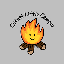 Sports Grey Cutest Little Camper T-Shirt 