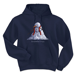 Navy Existential Crisis Hooded Sweatshirts 