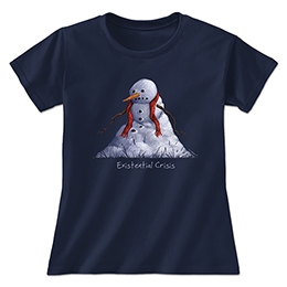 Navy Existential Crisis Ladies T-Shirts 