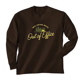 Dark Chocolate Out of Office - Camp Long Sleeve Tees 