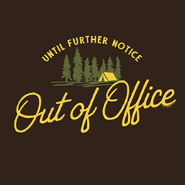 Dark Chocolate Out of Office - Camp T-Shirt 