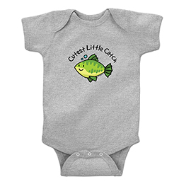 Sports Grey Cutest Little Catch T-Shirt 