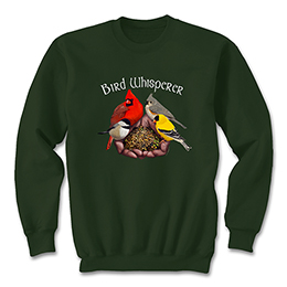 Forest Green Bird Whisperer Sweatshirts 