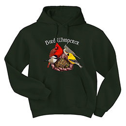 Forest Green Bird Whisperer Hooded Sweatshirts 