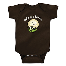 Dark Chocolate Cute as a Button T-Shirt 