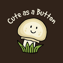 Dark Chocolate Cute as a Button T-Shirt 